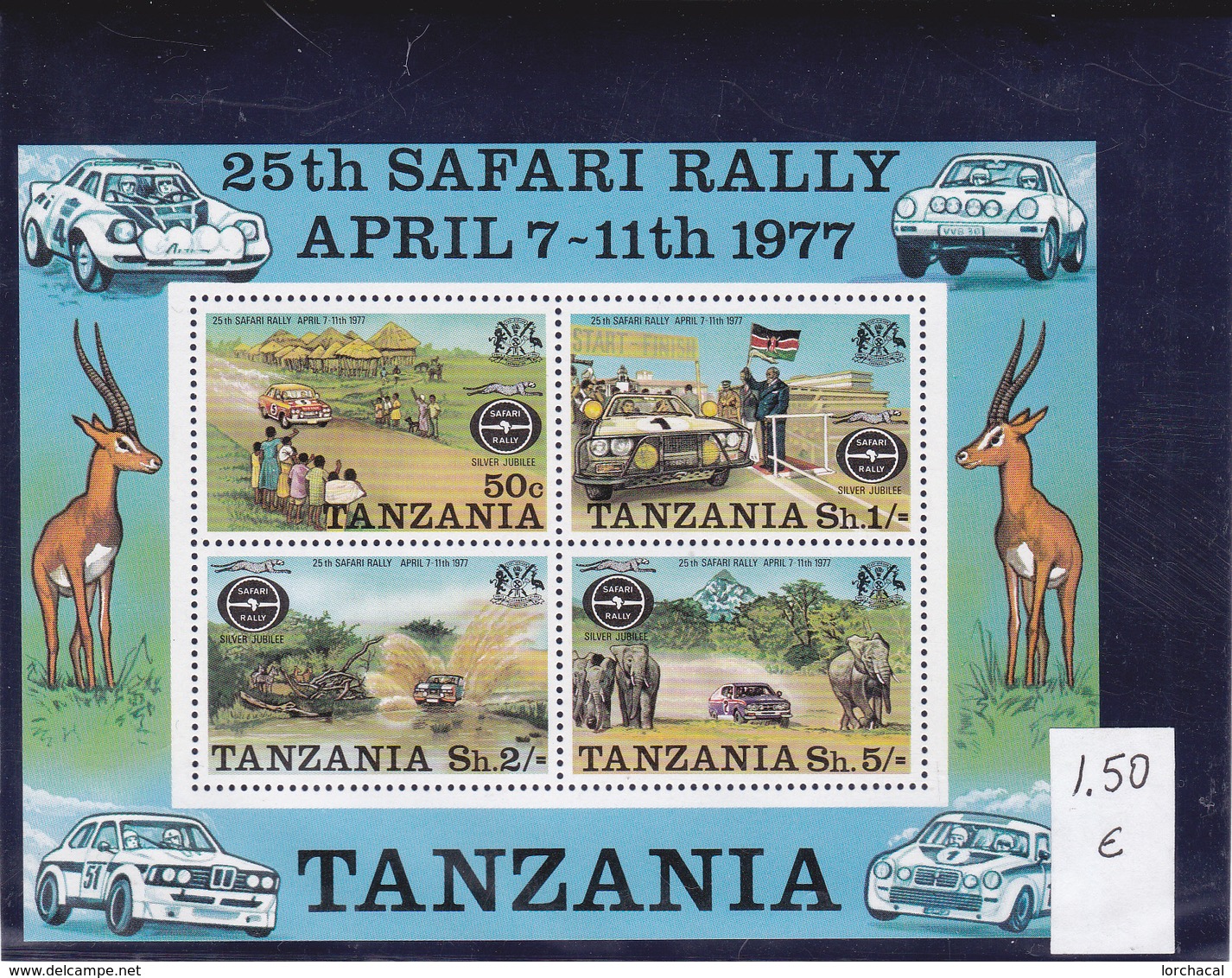 Tanzania  - Hoja Nueva **   Con Serie Completa  Ralli Carreras Coches   -  6/6664 - Tanzania (1964-...)