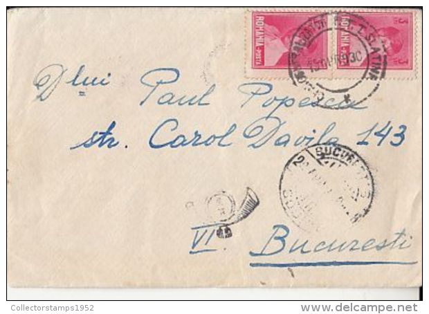 71637- KING MICHAEL CHILD, STAMPS ON COVER, 1930, ROMANIA - Lettres & Documents