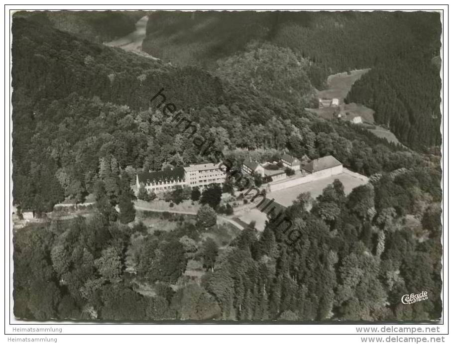 Laasphe - Schloss Wittgenstein - Realschule Mit Internat - Luftbild - Foto-AK Grossformat - Bad Laasphe