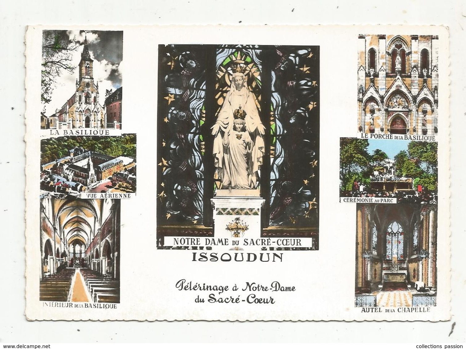 Cp , 36 , ISSOUDUN , Pélerinage à Notre Dame Du Sacré Coeur , Vierge , Ed. Roussel, N° 8810 - Issoudun