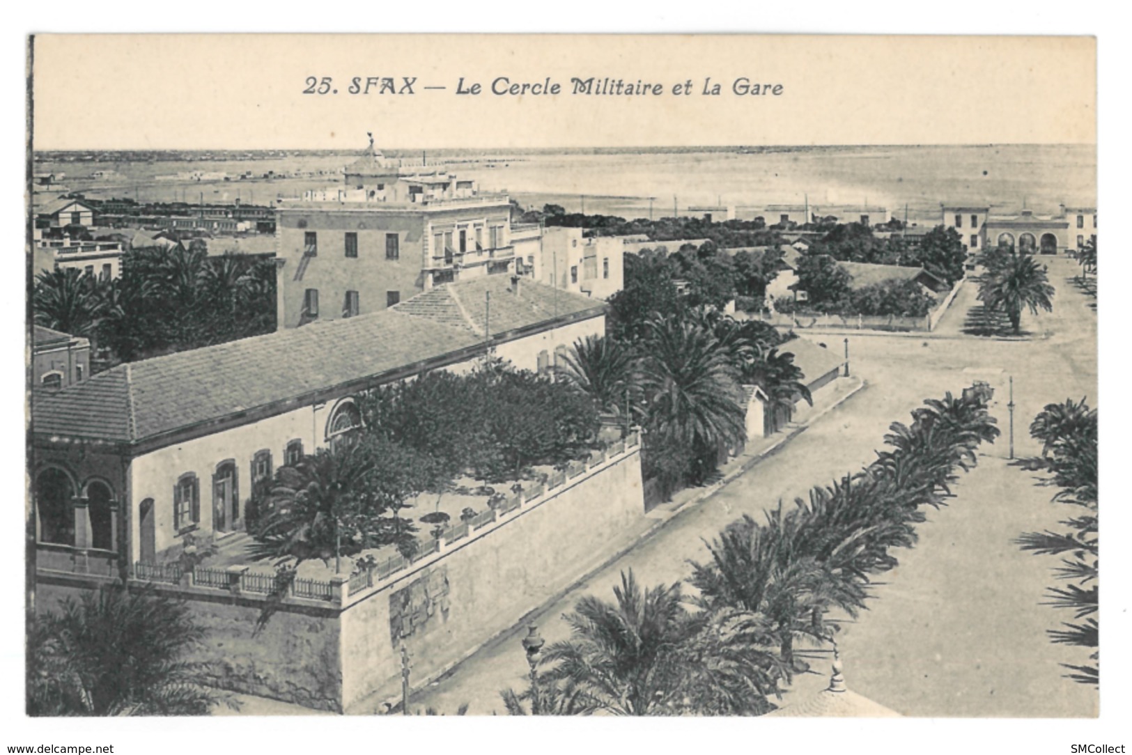 Tunisie. Sfax, Le Cercle Militaire Et La Gare (3918) - Tunisie