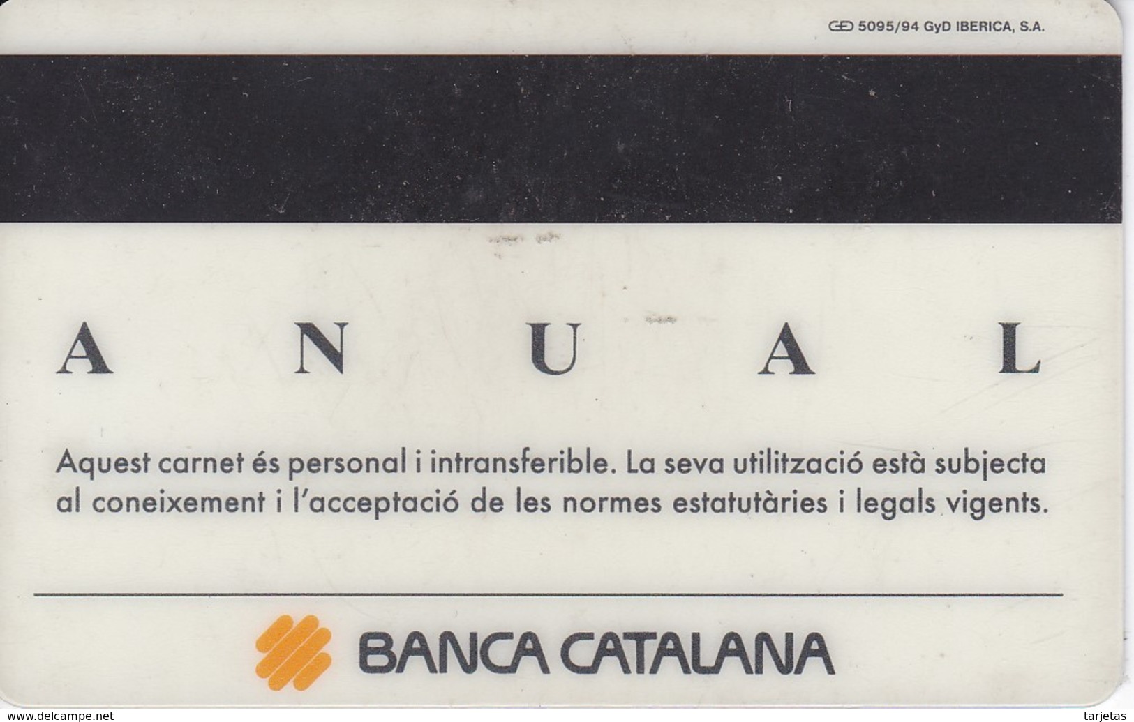 CARNET DE SOCIO DE FUTBOL CLUB BARCELONA AÑO 1995 ANUAL (FOOTBALL) BARÇA (BANCA CATALANA) - Otros & Sin Clasificación