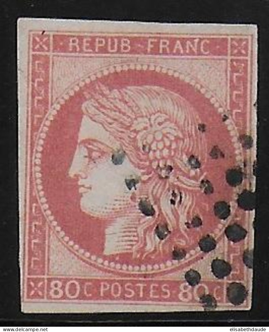 COLONIES GENERALES  - YVERT N° 21 ROSE VIF OBLITERE - COTE = 185 EUR - Cérès