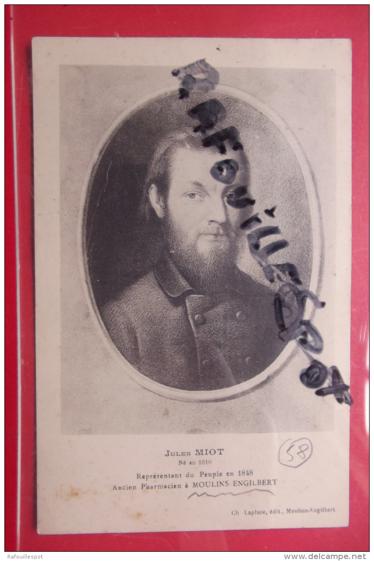 Cp  Jules Miot Representant Du Peuple En 1848 Ancien Pharmacien A Moulins Engilbert - Otros & Sin Clasificación