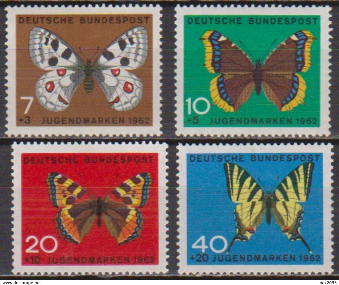 BRD 1962 MiNr.376 -379 ** Postfr. Jugend Schmetterlinge ( 6920 ) Günstige Versandkosten - Ungebraucht