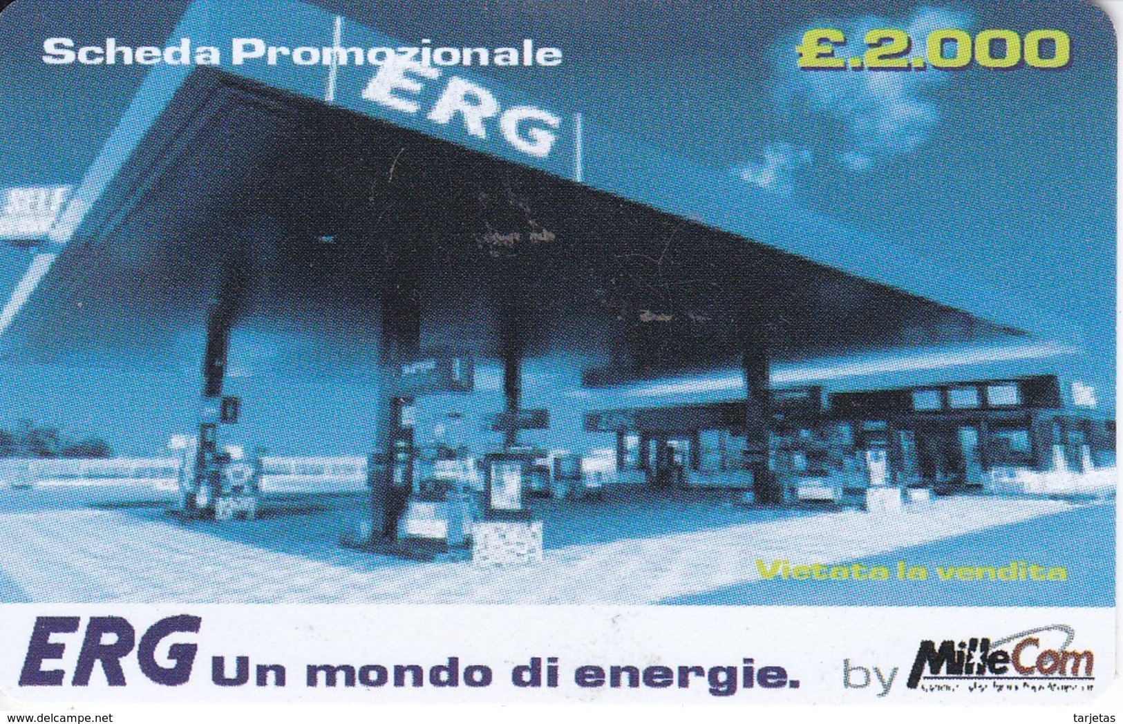 TARJETA DE GASOLINERA ERG  (no Es Tarjeta Telefonica) PETROLEO - Oil