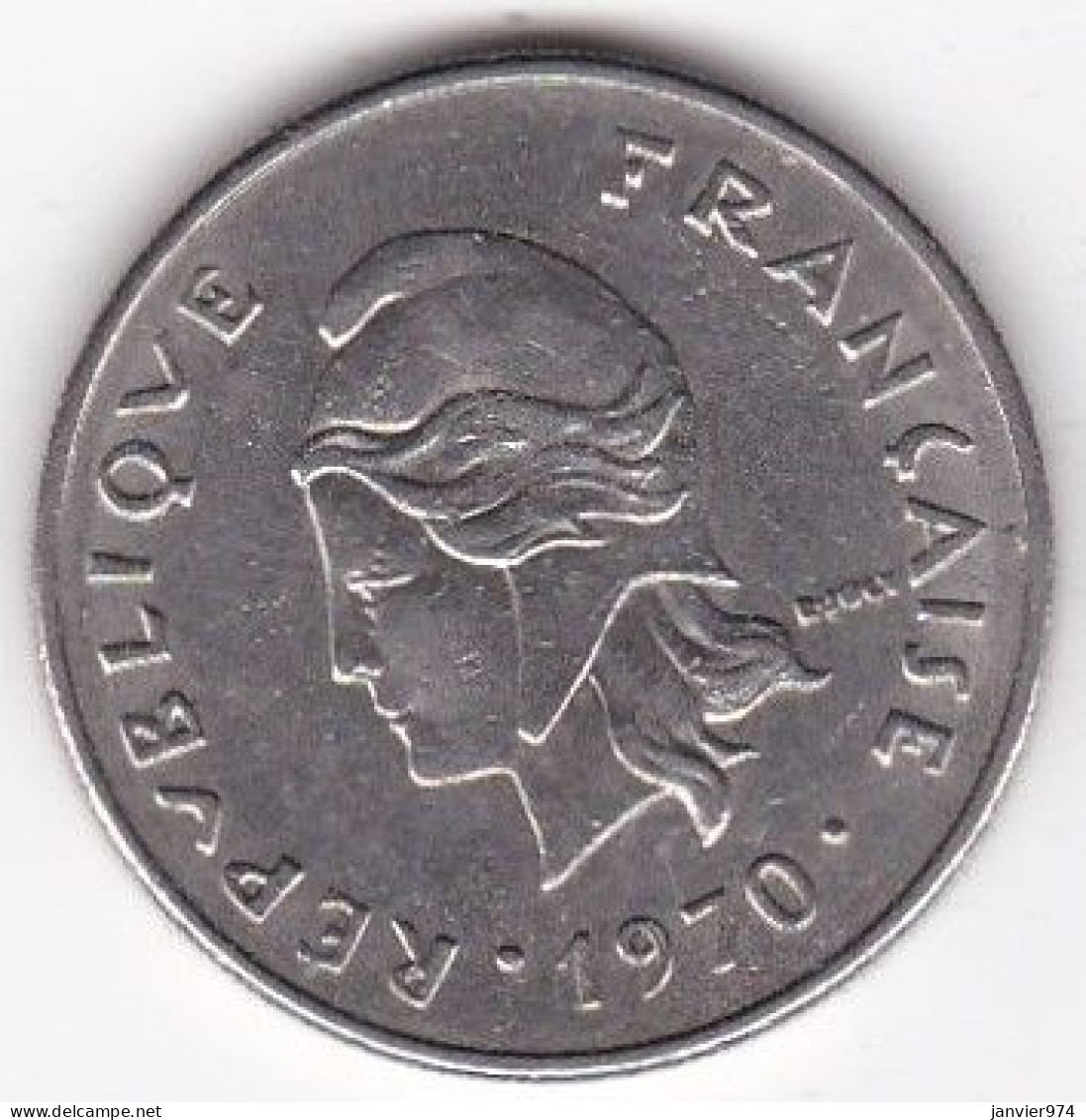 Polynésie Française. 20 Francs 1970, En Nickel - Frans-Polynesië