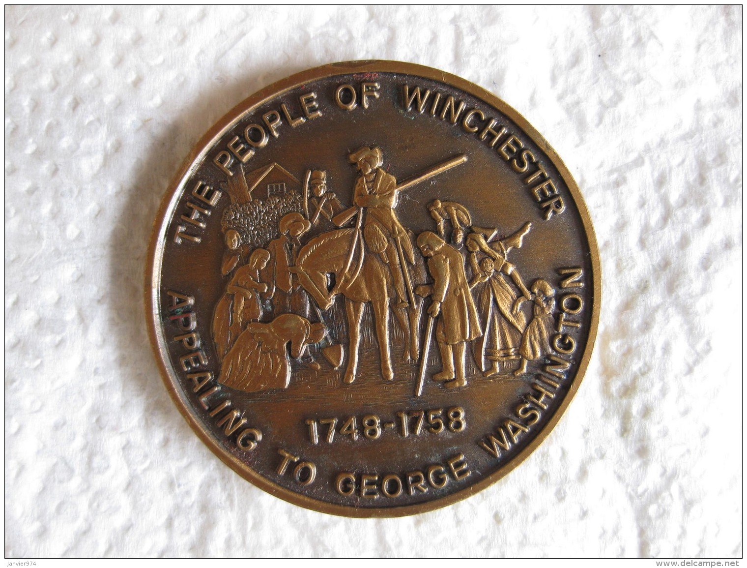 Medal 1976 Clarke Frederick Winchester, Virginia , Brigadier General Daniel Morgan - Autres & Non Classés
