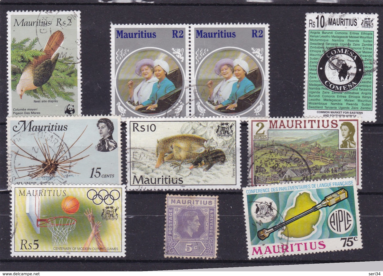 MAURICE : Y&T : Lot De 10 Timbres Oblitérés - Mauritius (1968-...)