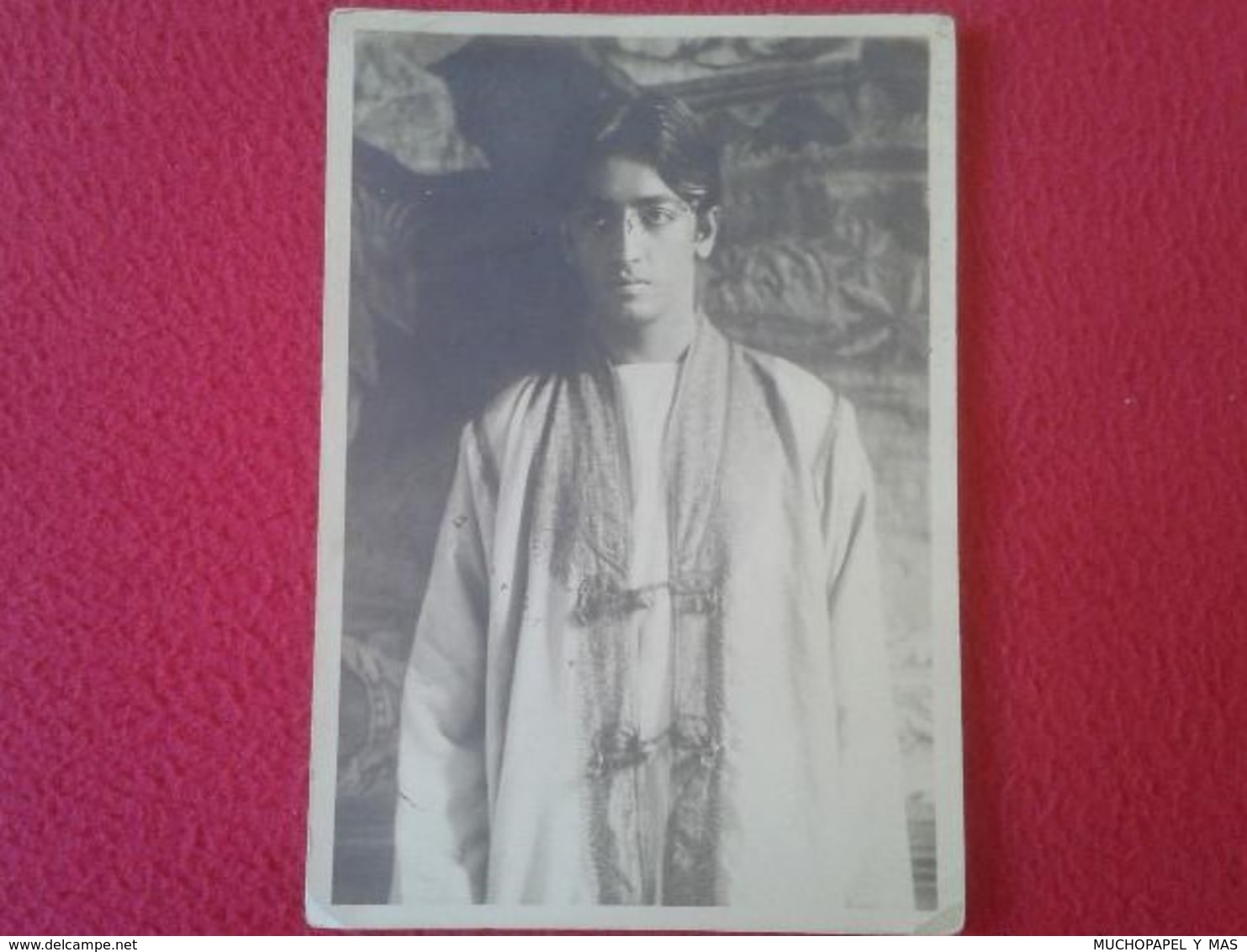 ANTIGUA FOTO FOTOGRAFÍA OLD PHOTO TARJETA O SIMILAR A IDENTIFICAR JOVEN INDIO PAKISTANI GITANO ? GIPSY ? INDIAN ? INDIA? - Personas Anónimos