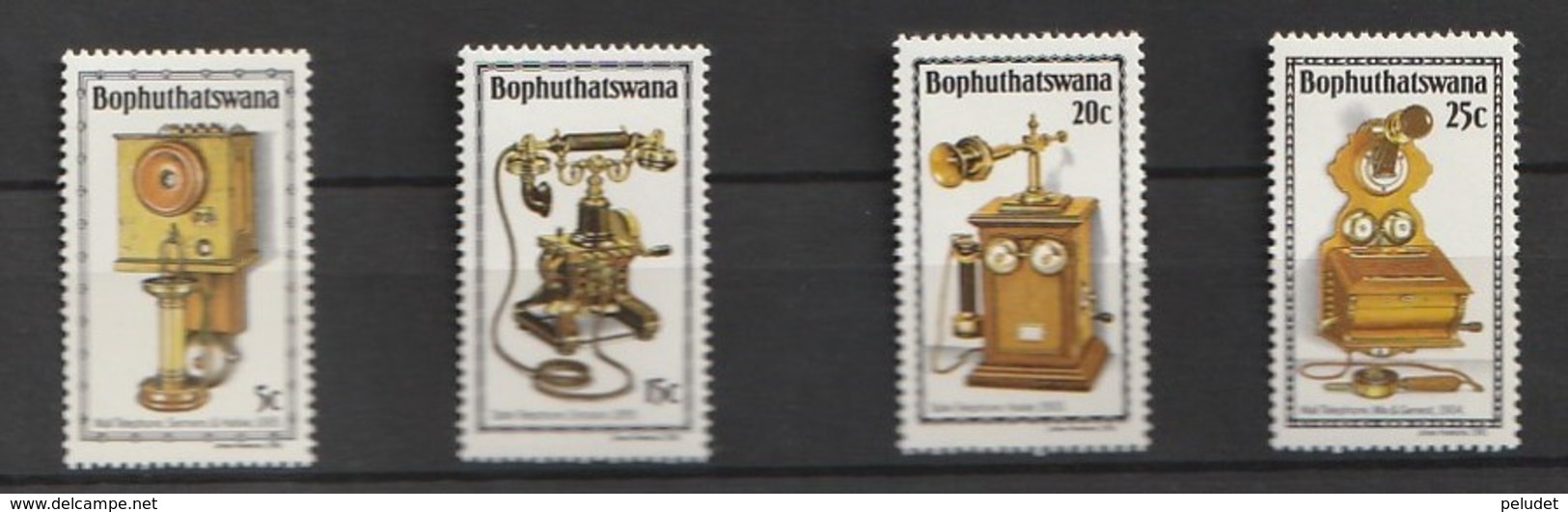 Bophuthatswana 1981, Telephones 4v ** :     Mi 76-79, Sn 76-79, Yt 76-79 Sg 76-79 - Bofutatsuana