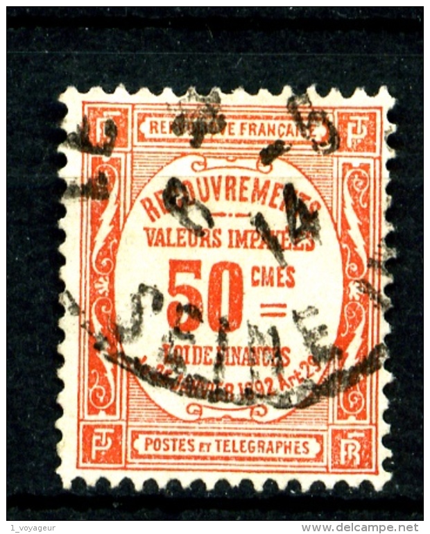 Taxe  47 - 50c Rouge - Oblitéré - Très Beau - 1859-1959 Oblitérés