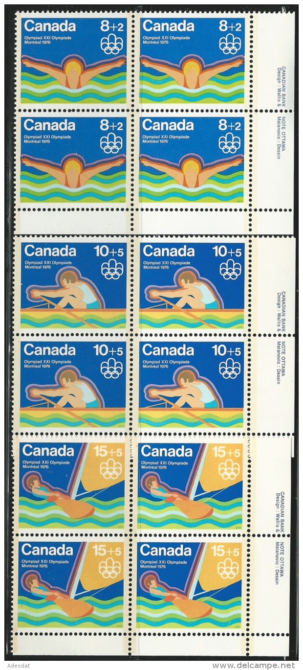 CANADA 1975 SCOTT/UNITRADE B4-B6** CORNER BLOCKS - Nuovi