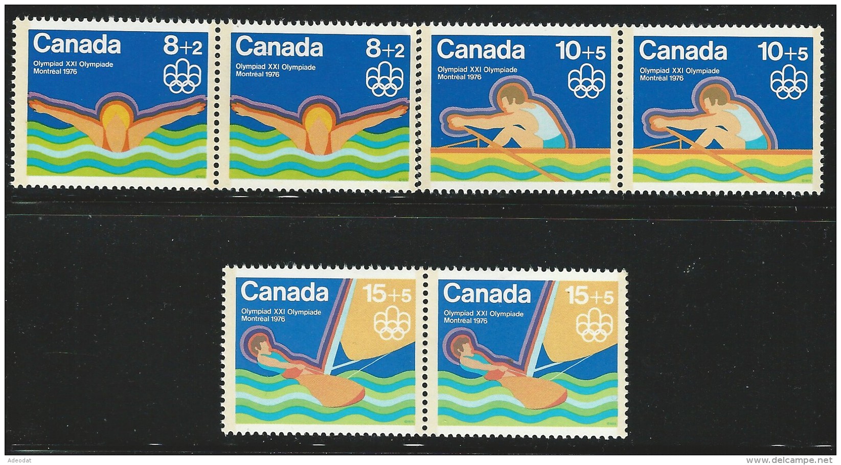 CANADA 1975 SCOTT/UNITRADE B4-B6** PAIRS - Ungebraucht