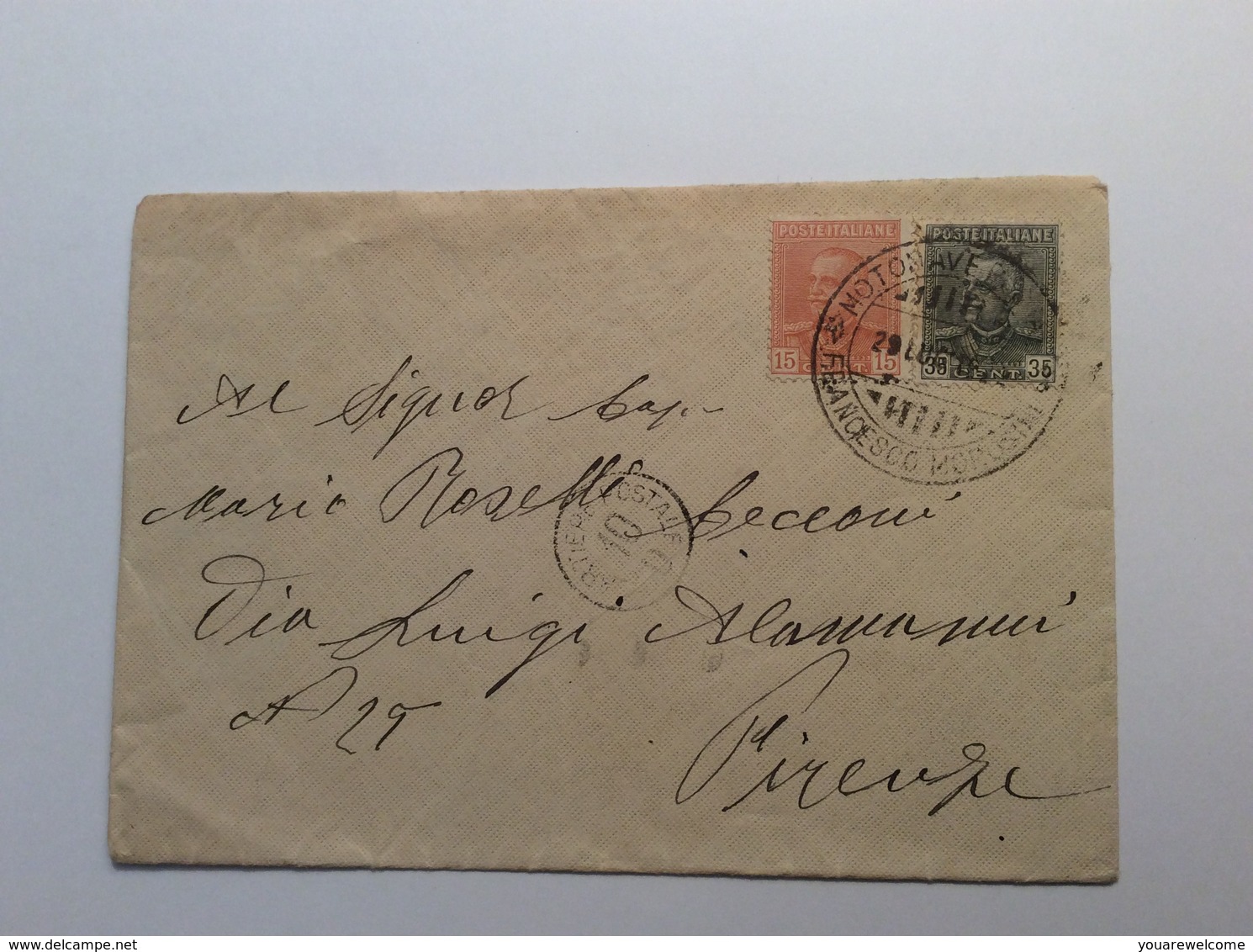 Regno D‘ Italia MOTONAVE FRANCESCO MOROSINI 1929 (lettera Via Di Mare Cover Italy Ship Mail Schiffpost - Poststempel
