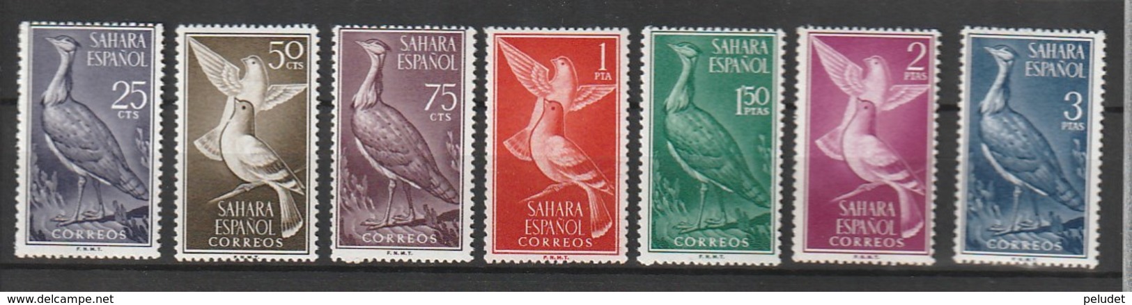 Sahara 1961 Birds 9v Mnh - Spanish Sahara