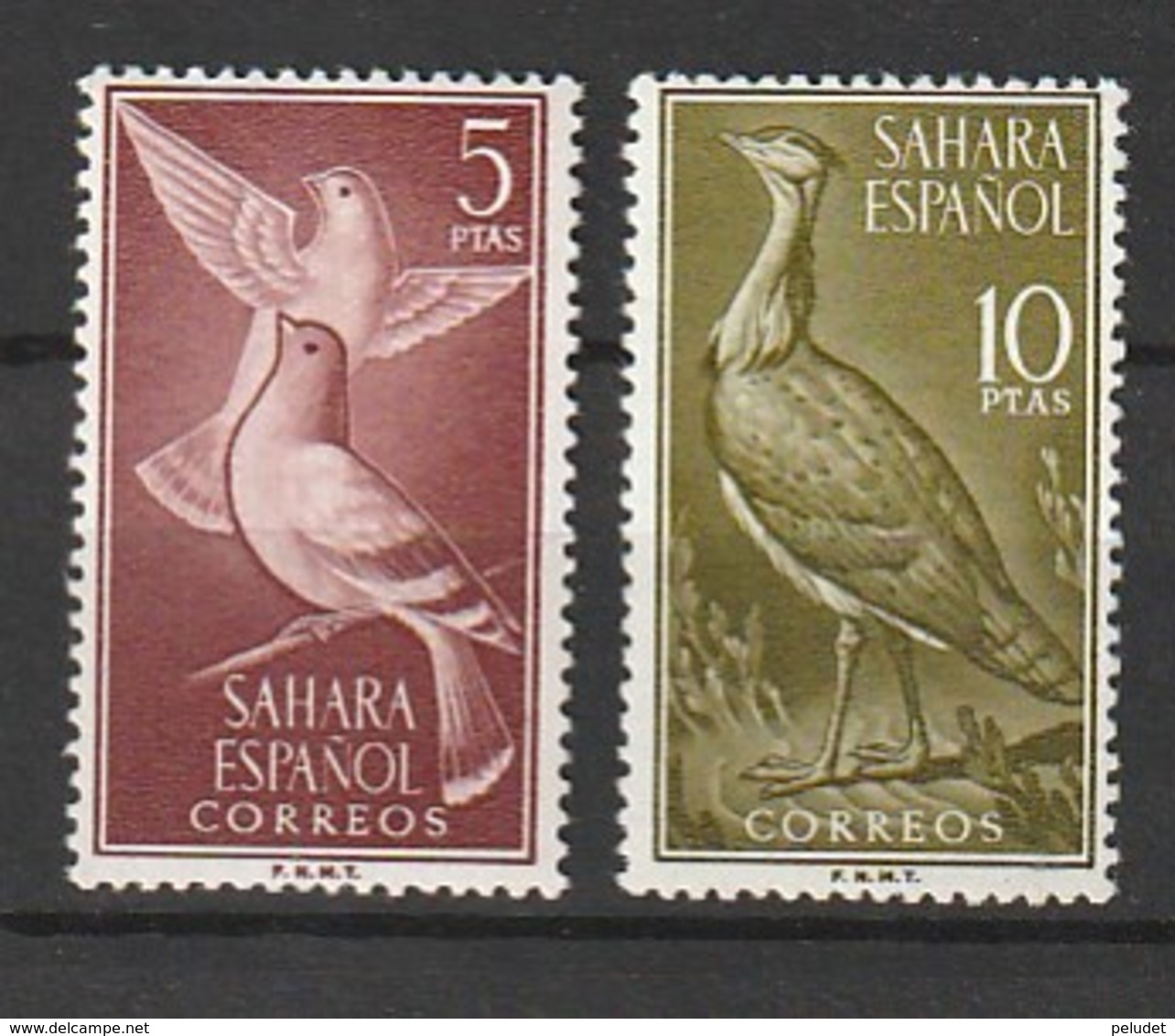 Sahara 1961 Birds 9v Mnh - Spanish Sahara