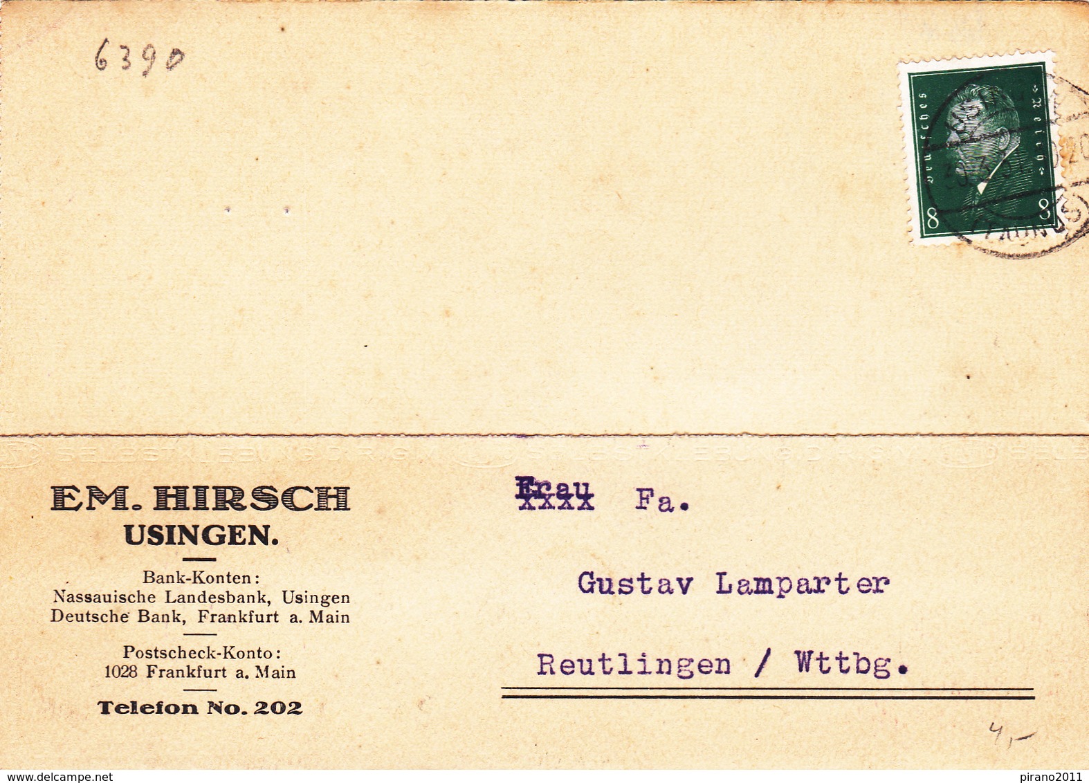 Postkarte Von 1931 - Usingen