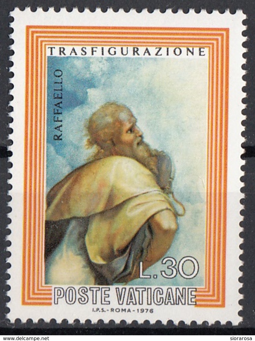 Vaticano 1976 Blf. 598 "Trasfigurazione (Dettaglio : Mosè ...tavole)" Quadro Dipinto Raffaello MNH Paintings .. - Religione