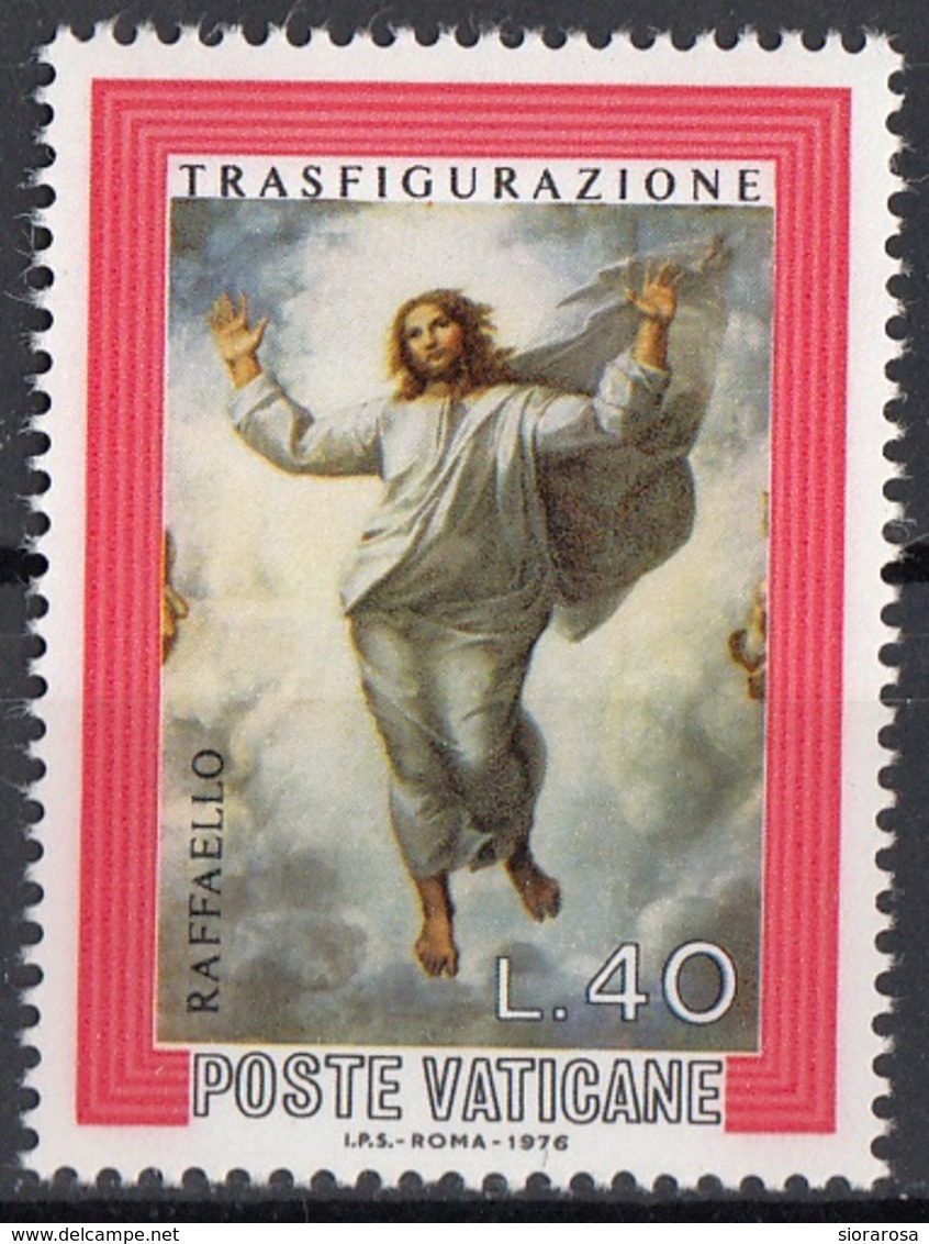 Vaticano 1976 Blf. 599 "Trasfigurazione (Dettaglio : Cristo)" Quadro Dipinto Raffaello MNH Paintings .. - Religione