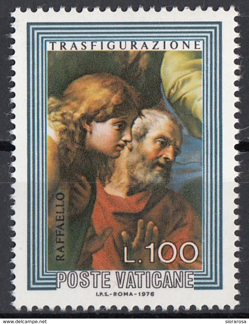 Vaticano 1976 Blf. 601 "Trasfigurazione (Dettaglio : Apostoli Pietro Giovanni) "Quadro Dipinto Raffaello MNH Paintings - Religione