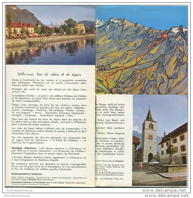 Villeneuve - Faltblatt Mit 6 Abbildungen - Suiza