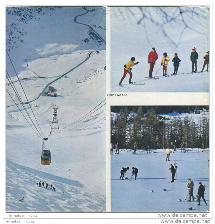 Pontresina 1970 - Faltblatt Mit 9 Abbildungen - Hotelliste Mit 33 Abbildungen Der Hotels - Ortsplan - Skischulpreise - Zwitserland