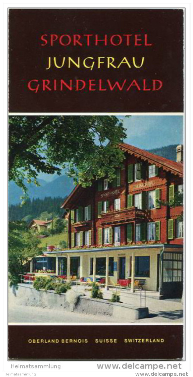 Schweiz - Grindelwald 1967 - Sporthotel Jungfrau - Faltblatt Mit 10 Abbildungen - Reiseprospekte