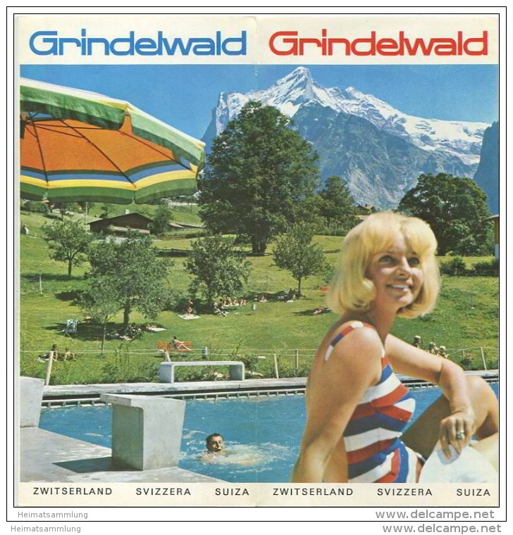 Grindelwald Sommer 1967 - Faltblatt Mit 20 Abbildungen - Veranstaltungs- Und Hotel-Verzeichnis - Schweiz