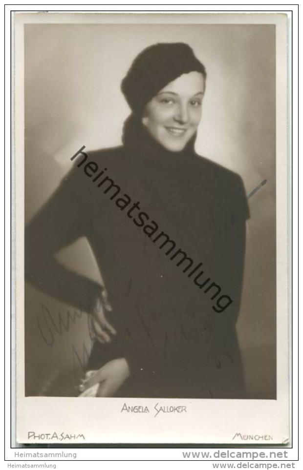 Angela Salloker - Original-Autogramm - Österreichische Schauspielerin - Attori