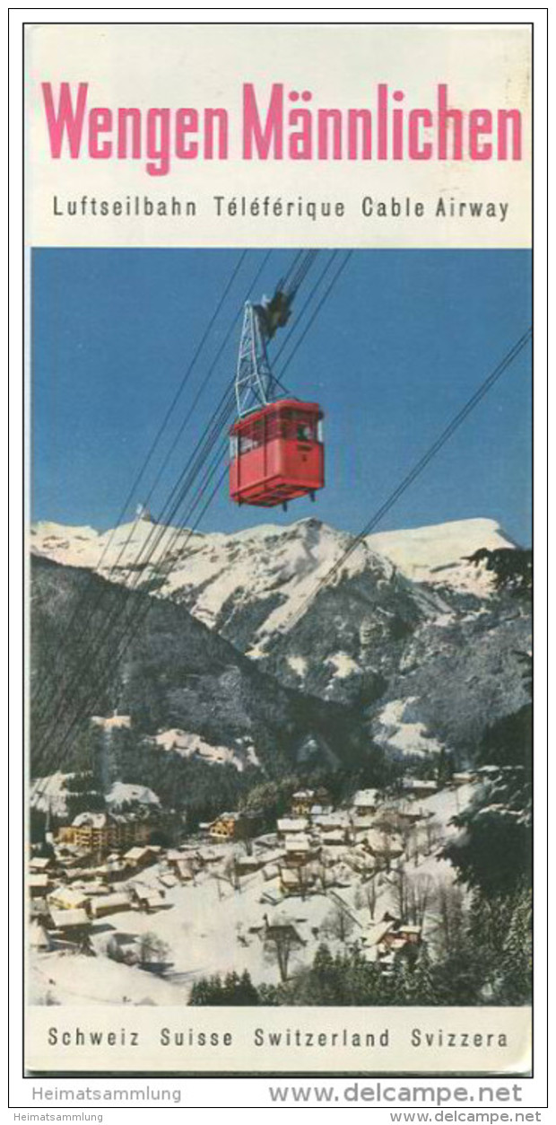 Wengen Männlichen - Luftseilbahn - Faltblatt Mit 20 Abbildungen - Zwitserland