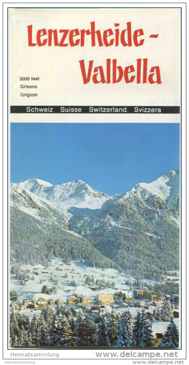 Lenzerheide Valbella 1970 - Faltblatt Mit 17 Abbildungen - Liste Der Hotels Pensionen Und Berggasthäuser - Veranstaltung - Switzerland