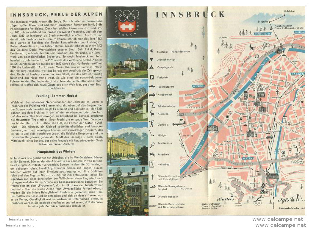 Österreich - Innsbruck 1964 - Faltblatt Mit 9 Abbildungen - Reiseprospekte