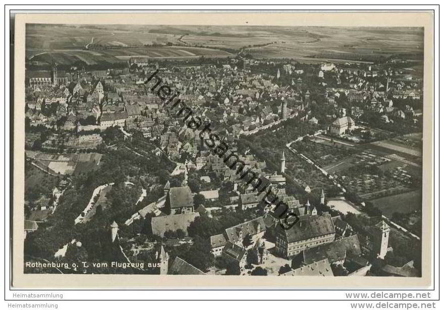 Rothenburg Vom Flugzeug Aus - Foto-AK - Ca. 1930 - Rottenburg