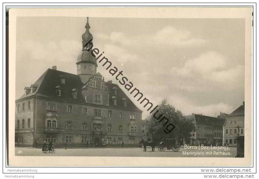 Borna - Marktplatz Mit Rathaus - Borna