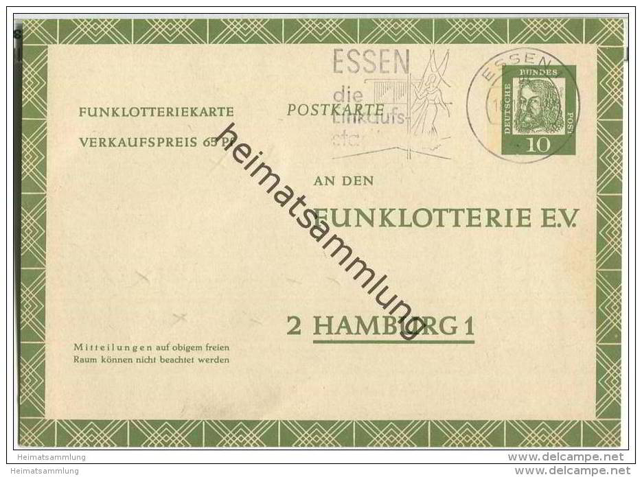 Bund FP9 - Funklotteriekarte - Gelaufen 1963 - Postkarten - Gebraucht