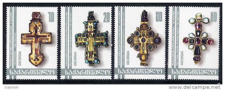 GEORGIA 2002 Pectoral Crosses Set Of 4    MNH / ** - Géorgie