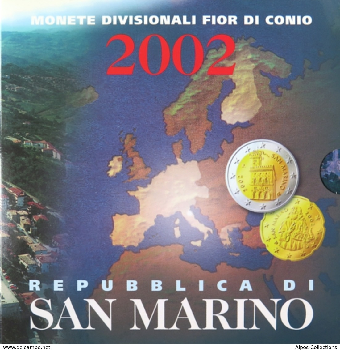 SAX2002.1 - COFFRET BU SAINT MARIN - 2002 - 1 Cent à 2 Euros - San Marino