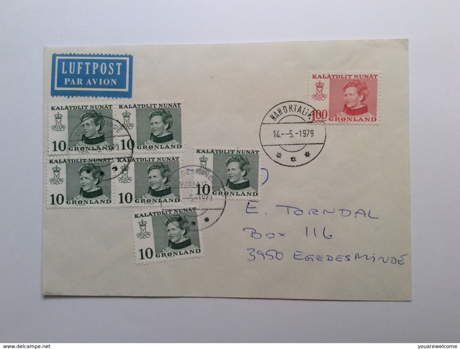 Greenland 1978-79 Four RARE POSTAGE DUE Cover (Grönland Brief Lettre Timbre Taxe Denmark - Postmarks