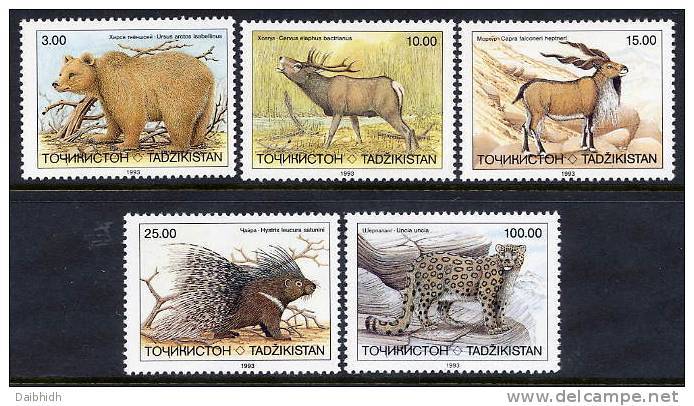 TAJIKISTAN 1993 Mammals Set Of 5 MNH / ** - Tajikistan