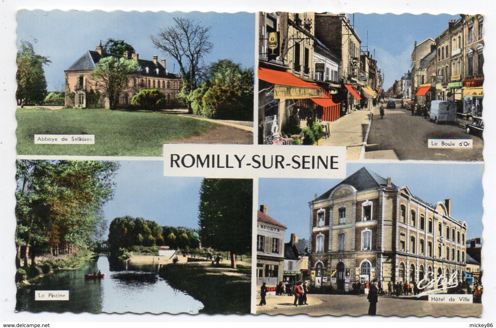 ROMILLY SUR SEINE--Multivues (abbaye,piscine,La Roue D'Or (tub Citroen),Hotel De Ville ) - Romilly-sur-Seine