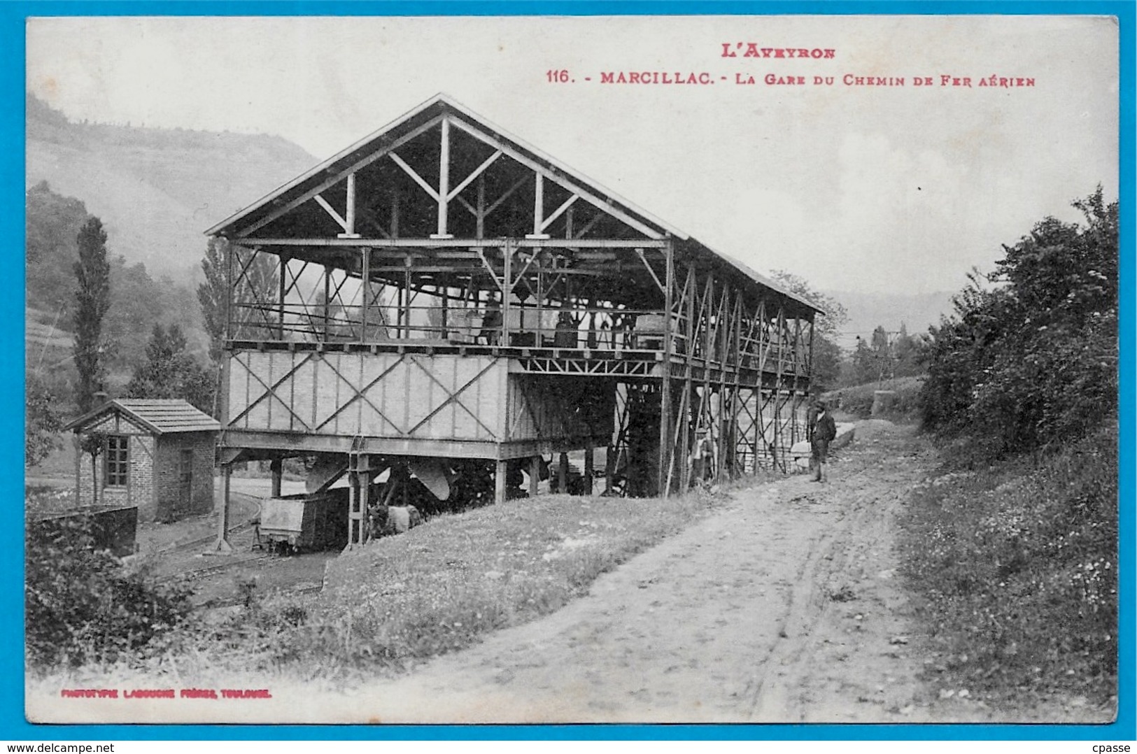 CPA 12 "L'Aveyron" MARCILLAC - La GARE Du Chemin De Fer Aérien ° Labouche - Autres & Non Classés