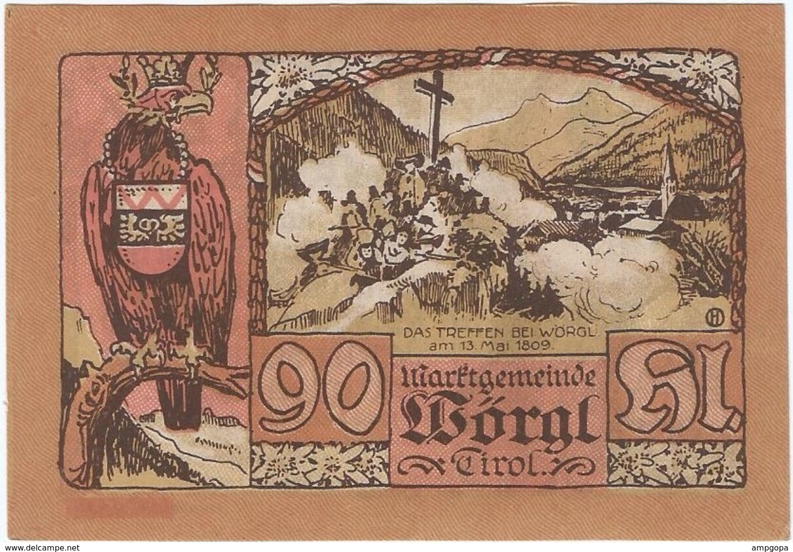 Austria 90 Heller 31-12-1920, St. Johann (Tirol) 1252f UNC - Austria