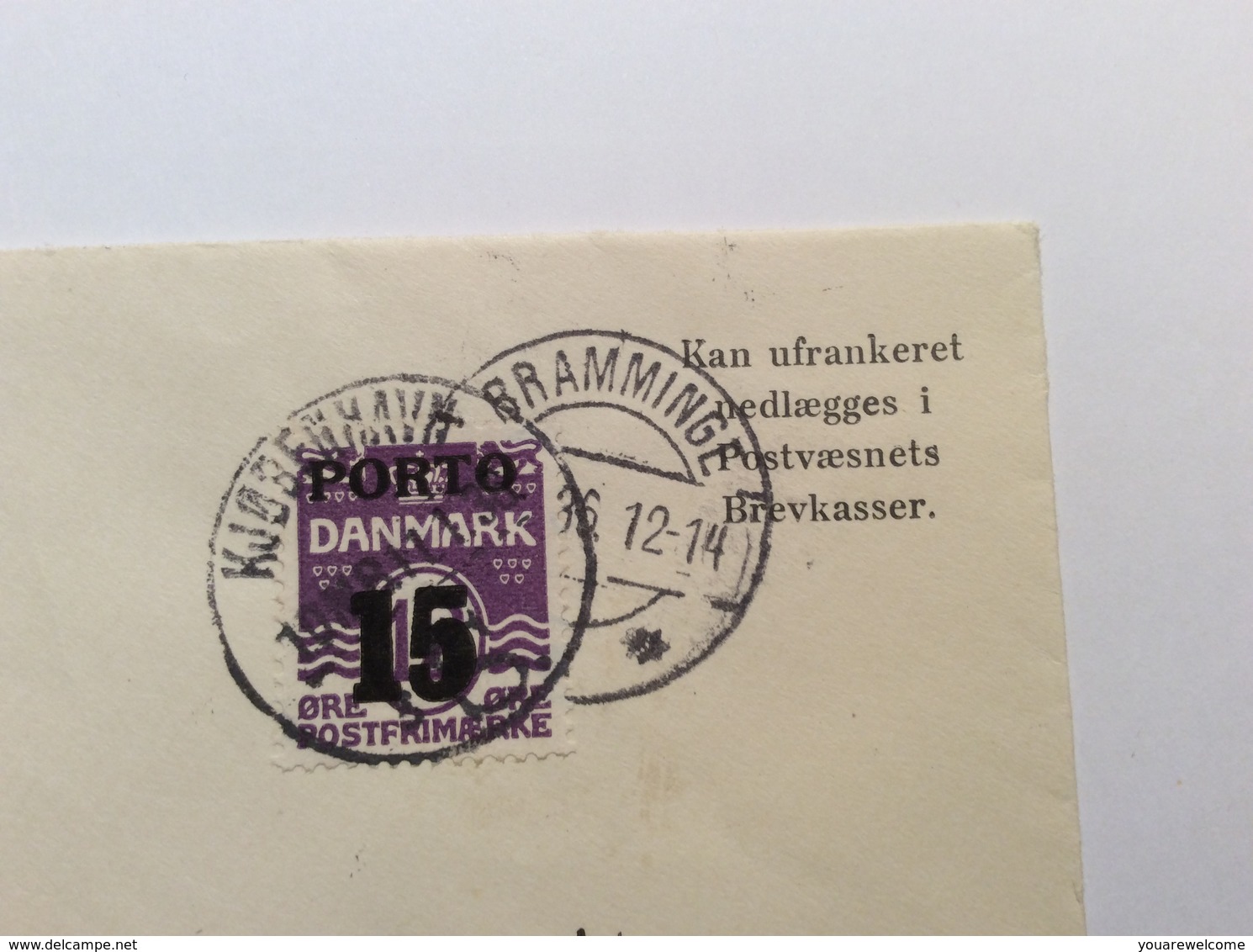 Denmark 1936 Postage Due „American Tobacco“ Cover From BRAMMINGE (lettre Brief Lösenmarken Porto Danmark - Segnatasse