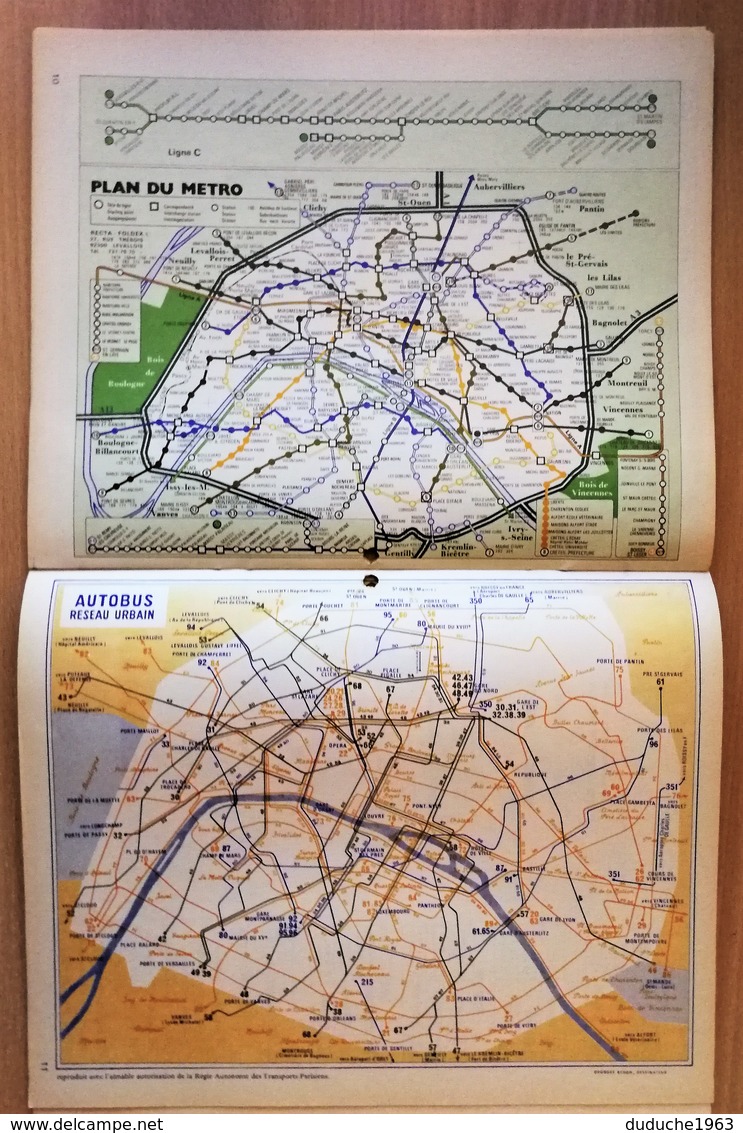 Calendrier La Poste - Almanach : 75-92-93-94 Paris Et Banlieue 1988. Plan Banlieue Paris,métro,autobus - Grossformat : 1981-90