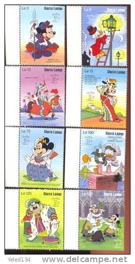 #  S-640   MINT NEVER HINGED SET OF STAMPS OF DISNEY ; MICKEY AS YEOMAN WARDER ; ( SIERRA LEONE   1243-50 - Disney