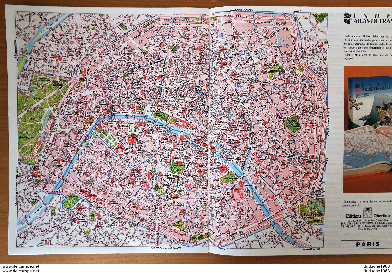 Calendrier La Poste - Almanach: 95. Val D'Oise 1995. Plan Paris,RER,métro,banlieue - Grossformat : 1991-00