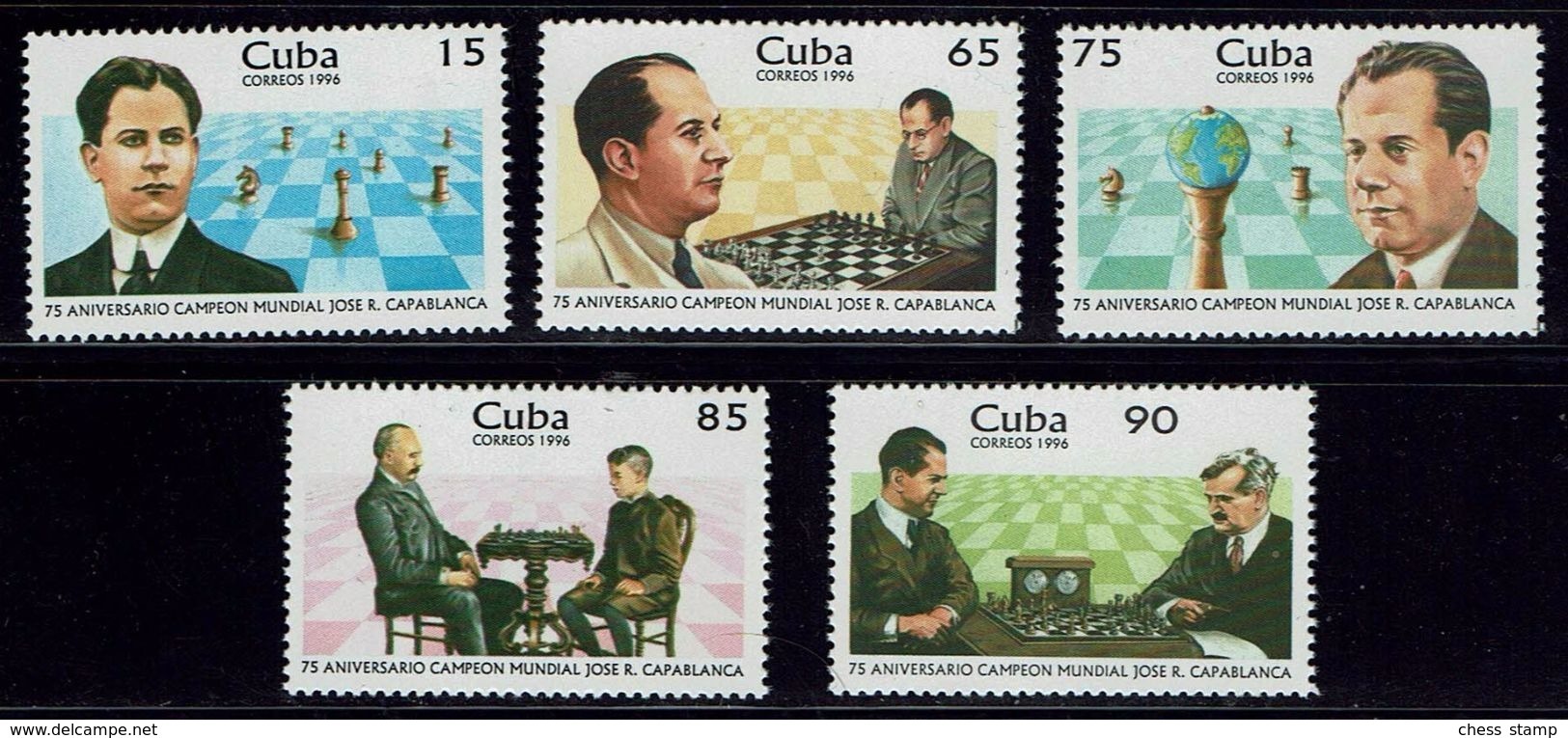 Schach Chess Ajedrez échecs - Kuba Cuba 1996 - J. R. Capablanca - MiNr 3954-3958 - Schach