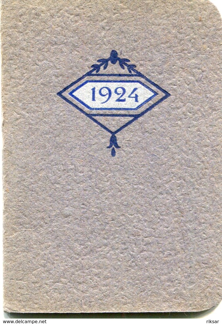 CALENDRIER 1924 - Petit Format : 1921-40