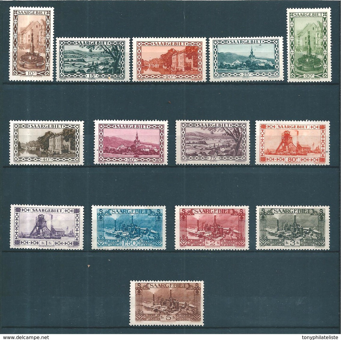 Colonie Sarre Occupation Francaise Timbres De 1927   N°107 A 120  Complet  Neufs *cote55€ - Neufs